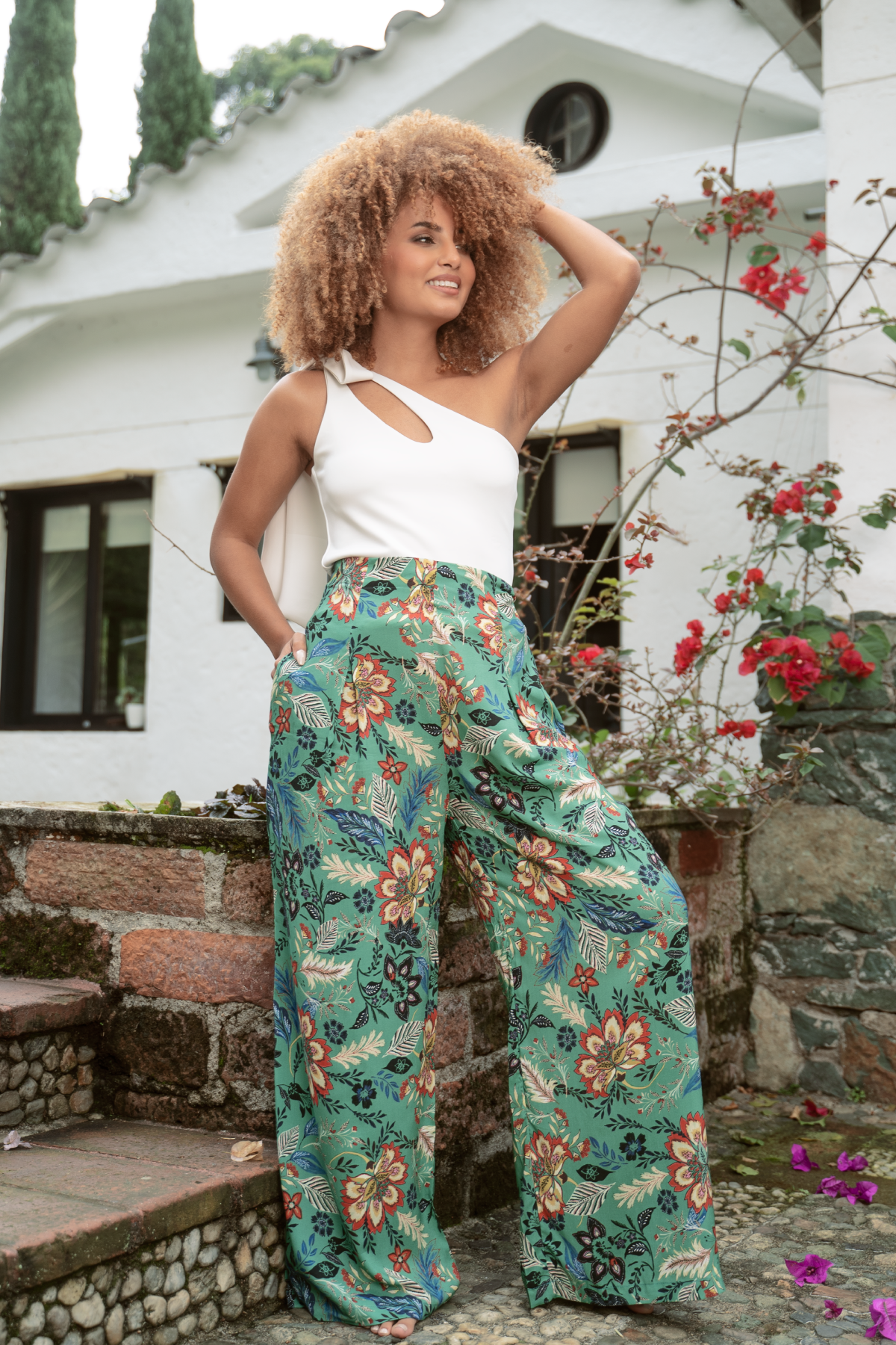 Pantalón Estampado a Flores