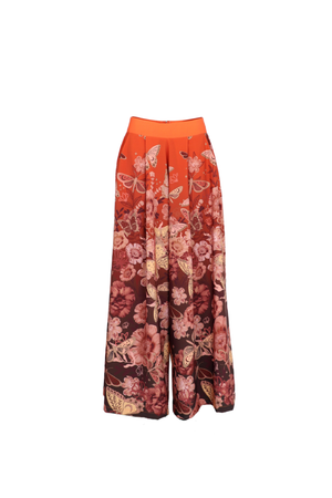 pantalón naranja estampado
