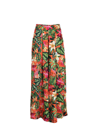 Pantalón palazzo para mujer naranja