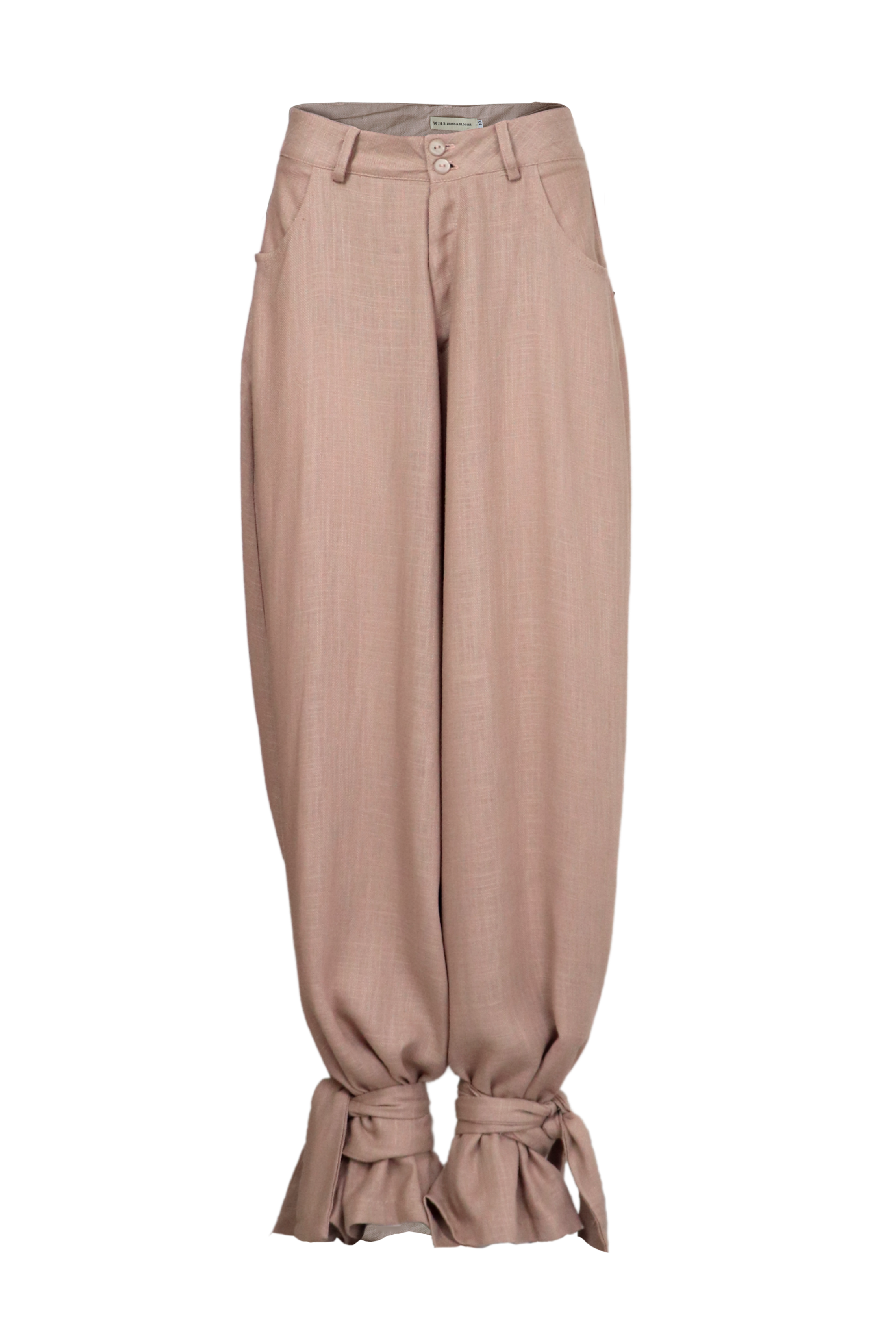 pantalón con amarre en los tobillos color rosa