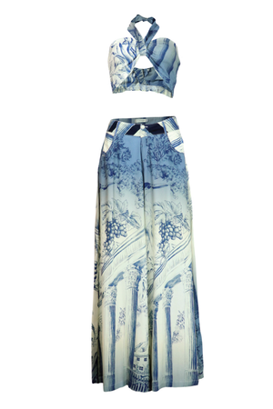 Set azul claro con estampado