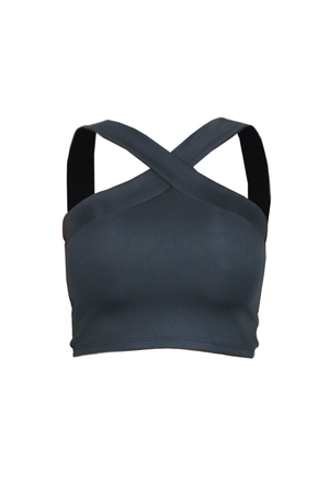 Crop top cruzado para mujer