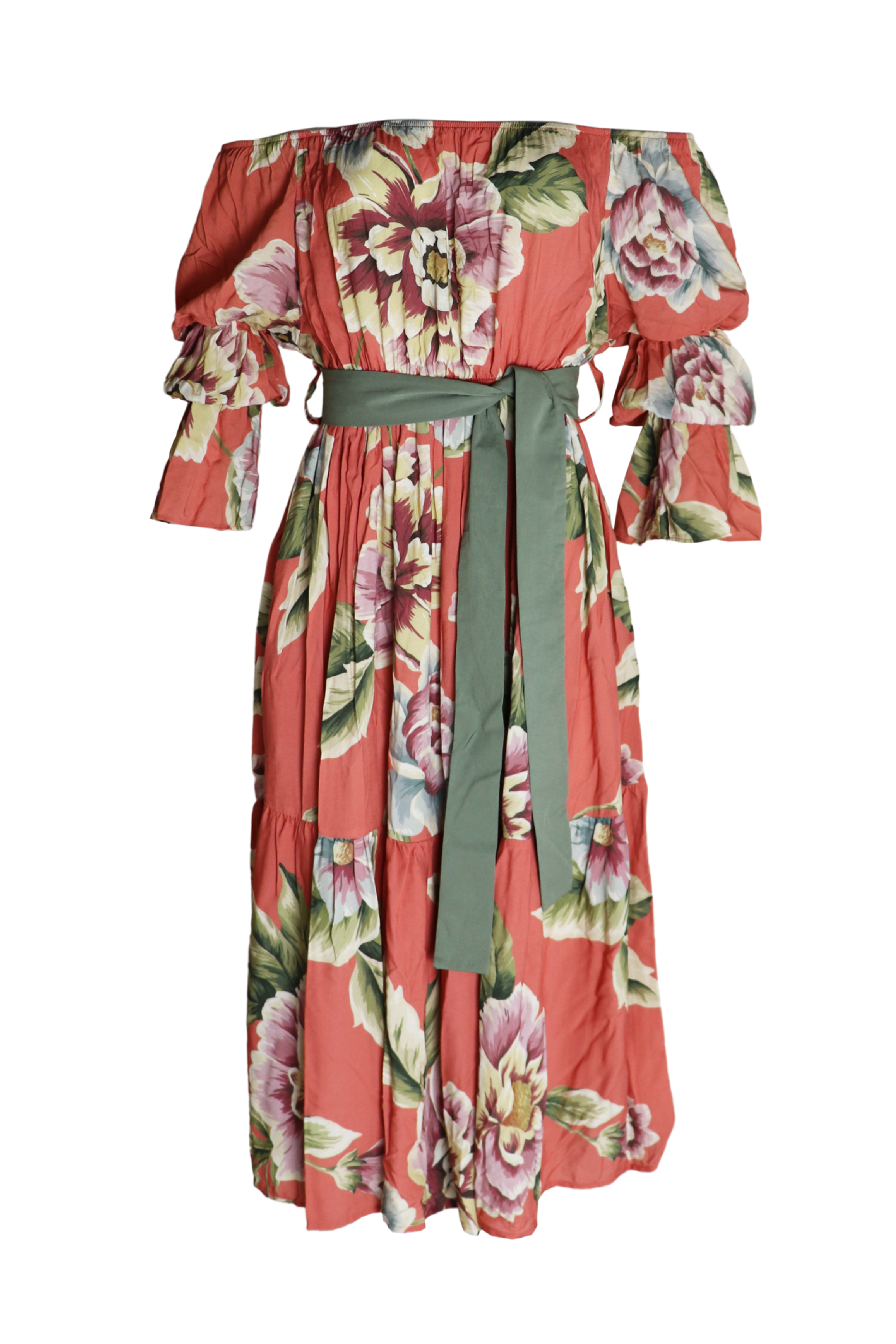Vestido midi estampado