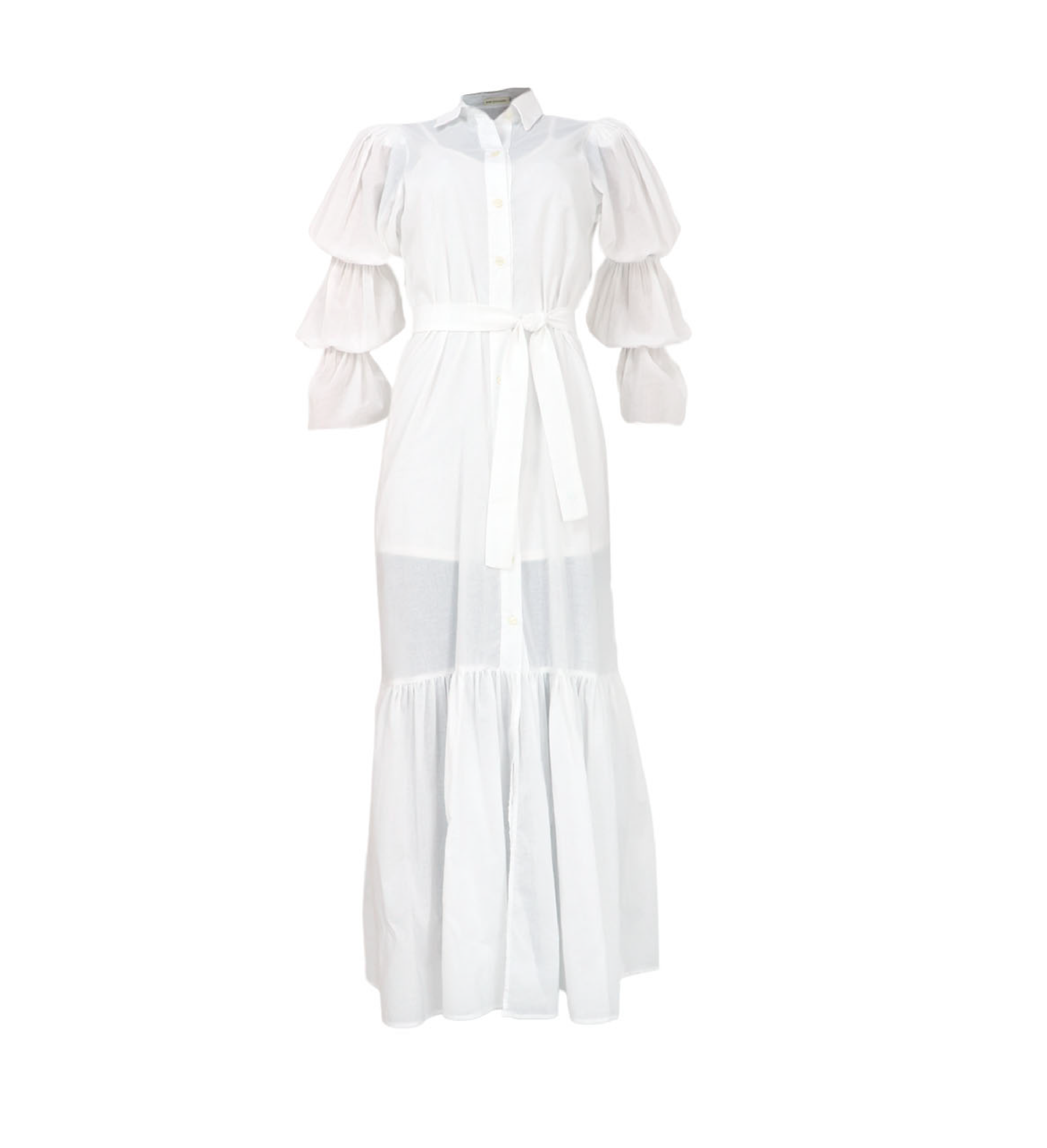 Vestido largo en color blanco