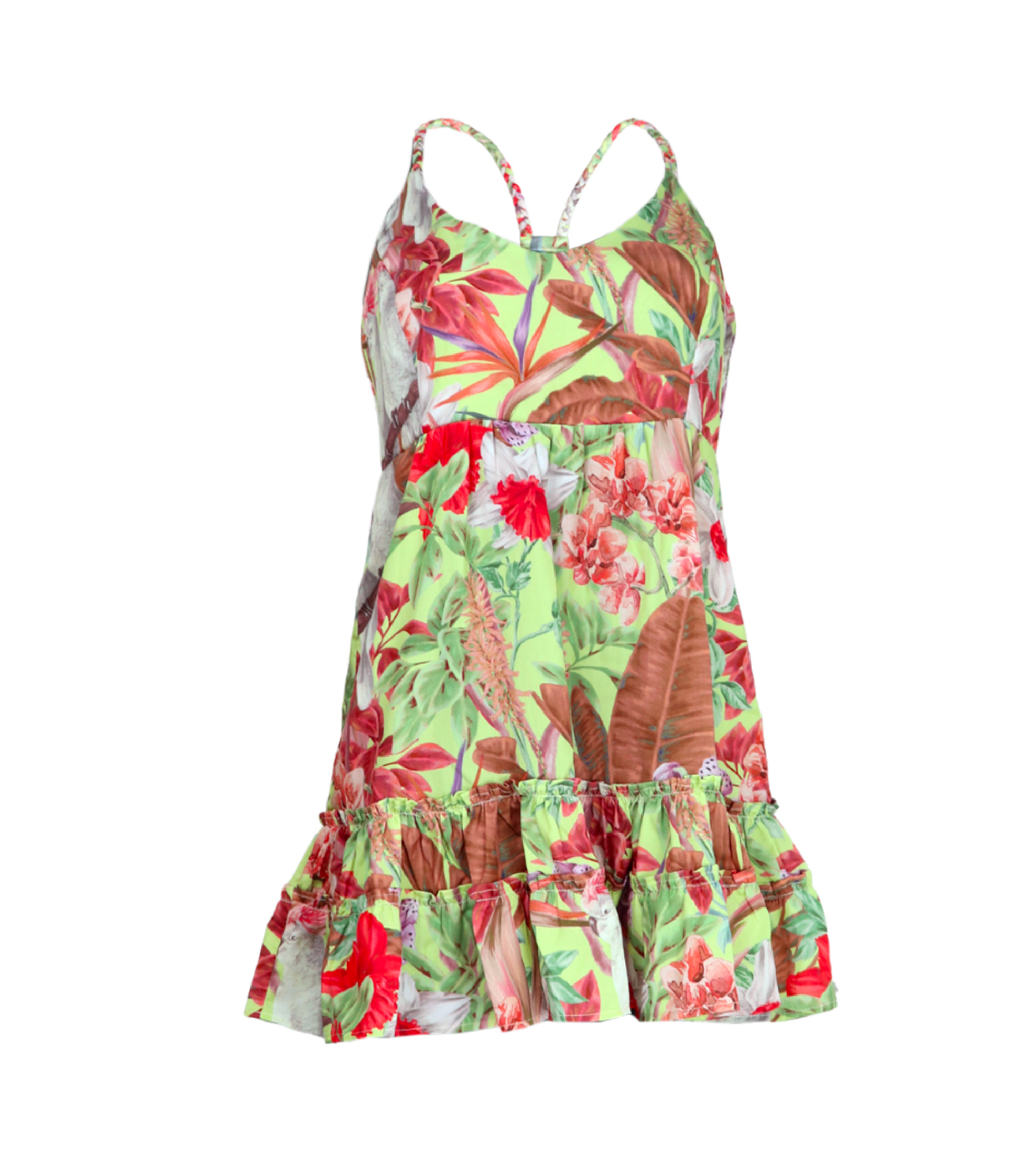 Vestido corto con escote en la espalda