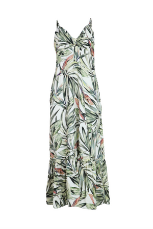 Vestido de tiras largo estampado