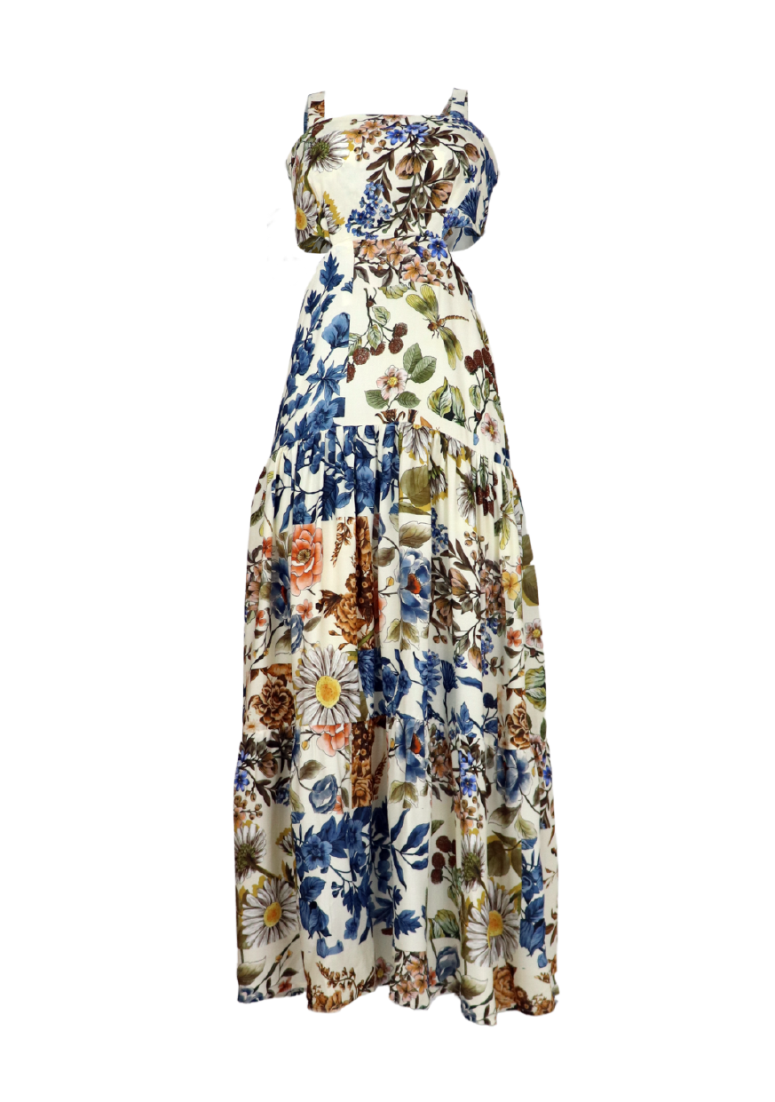 Vestido con escote cuadrado