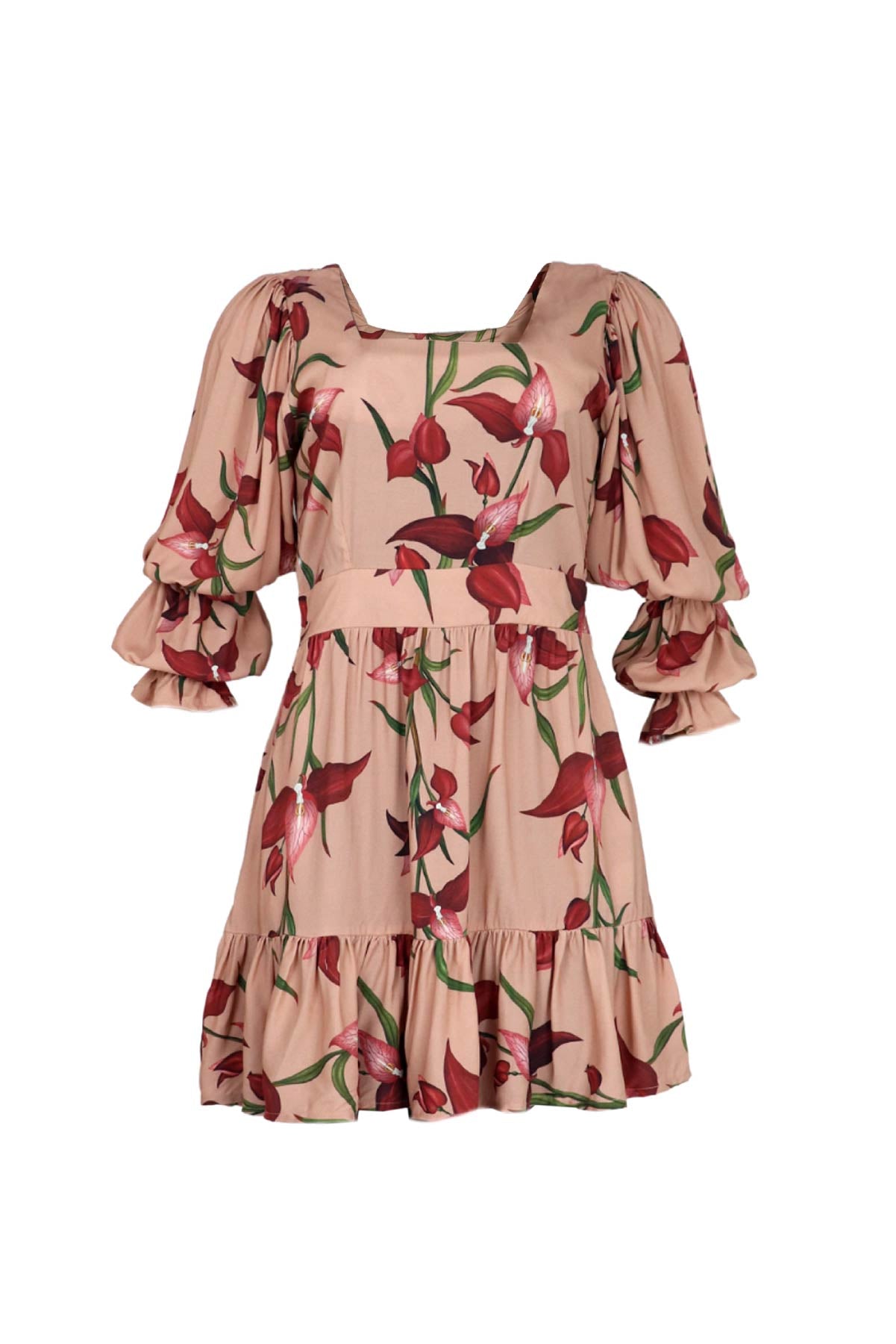 Vestido manga largas estampado
