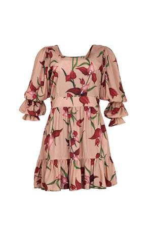 Vestido manga largas estampado