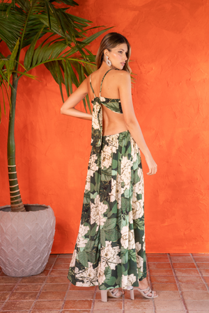 vestido largo para mujer con estampado