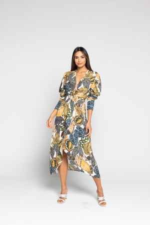 Vestido midi estampado
