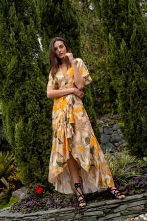 Vestido midi estampado 