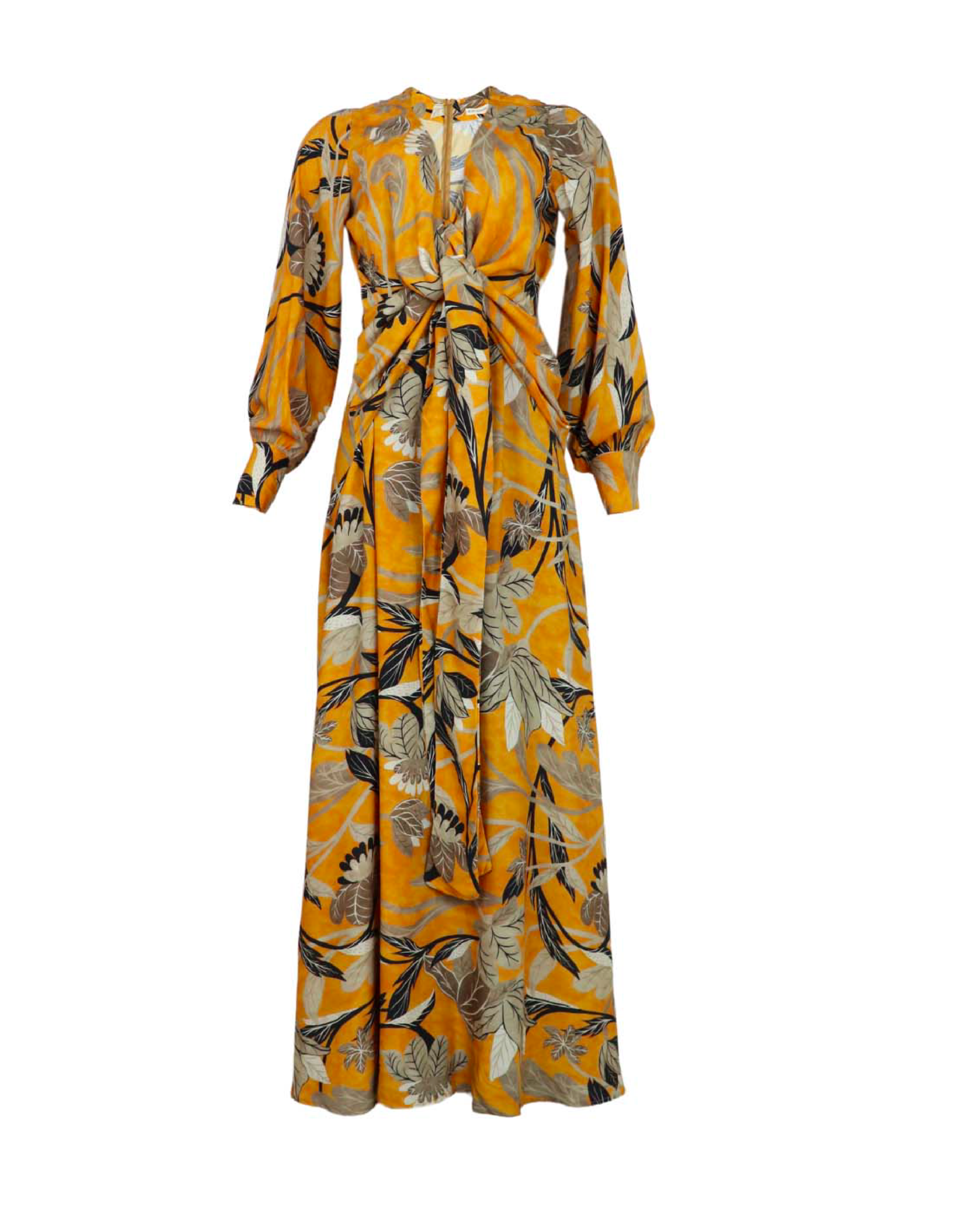Vestido manga larga amarillo