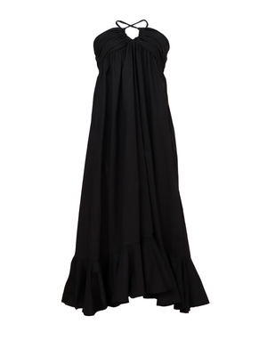 vestido midi negro