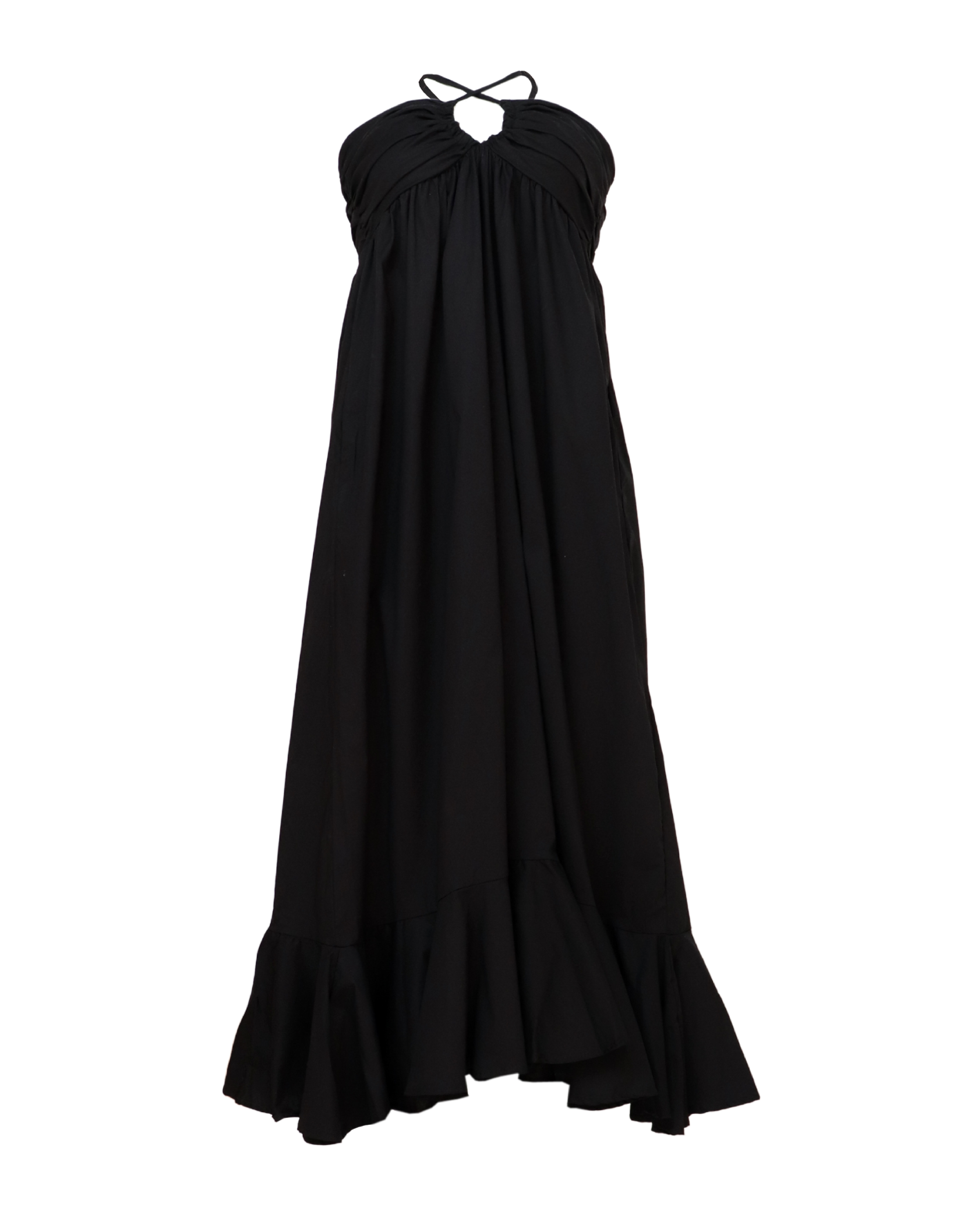 vestido midi negro