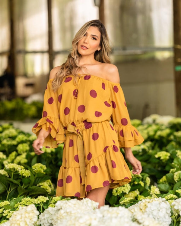 Vestido Con Elástico Corto