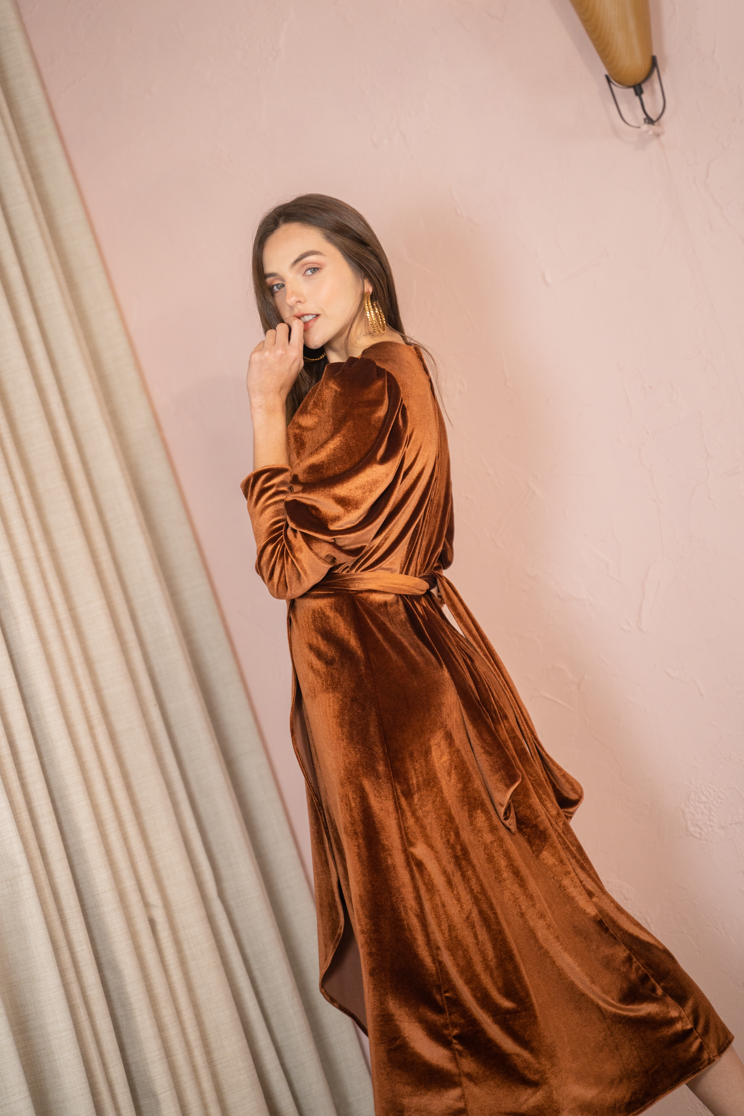 vestido en terciopelo