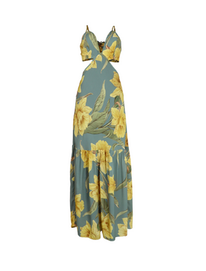 Vestido de tiras con escote en espalda color azul