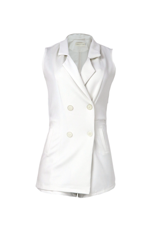 Vestido femenino corto con botones