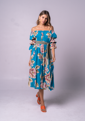 Vestido midi estampado